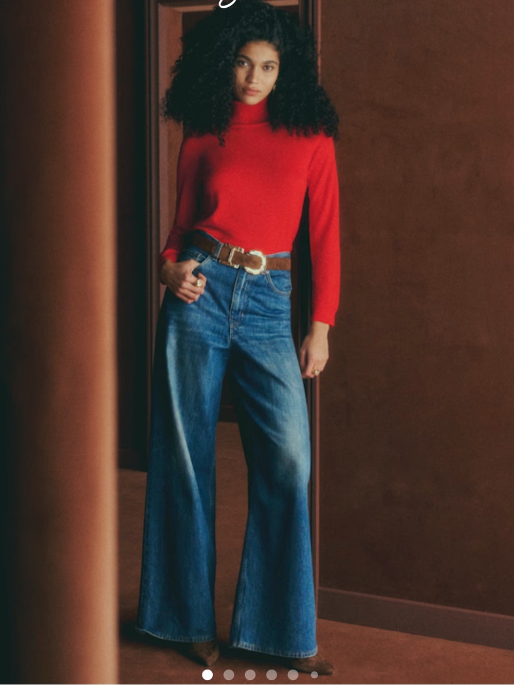 American eagle outfit red long sleeve top